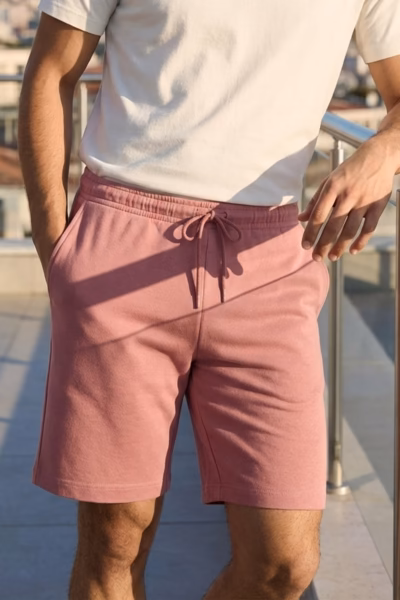 Pudra Klasik Pamuklu Şort detay görseli – Aynı gün kargo ve ücretsiz iade | Wingetstar