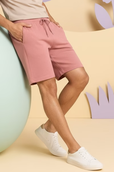 Pudra Klasik Pamuklu Şort detay görseli – Aynı gün kargo ve ücretsiz iade | Wingetstar