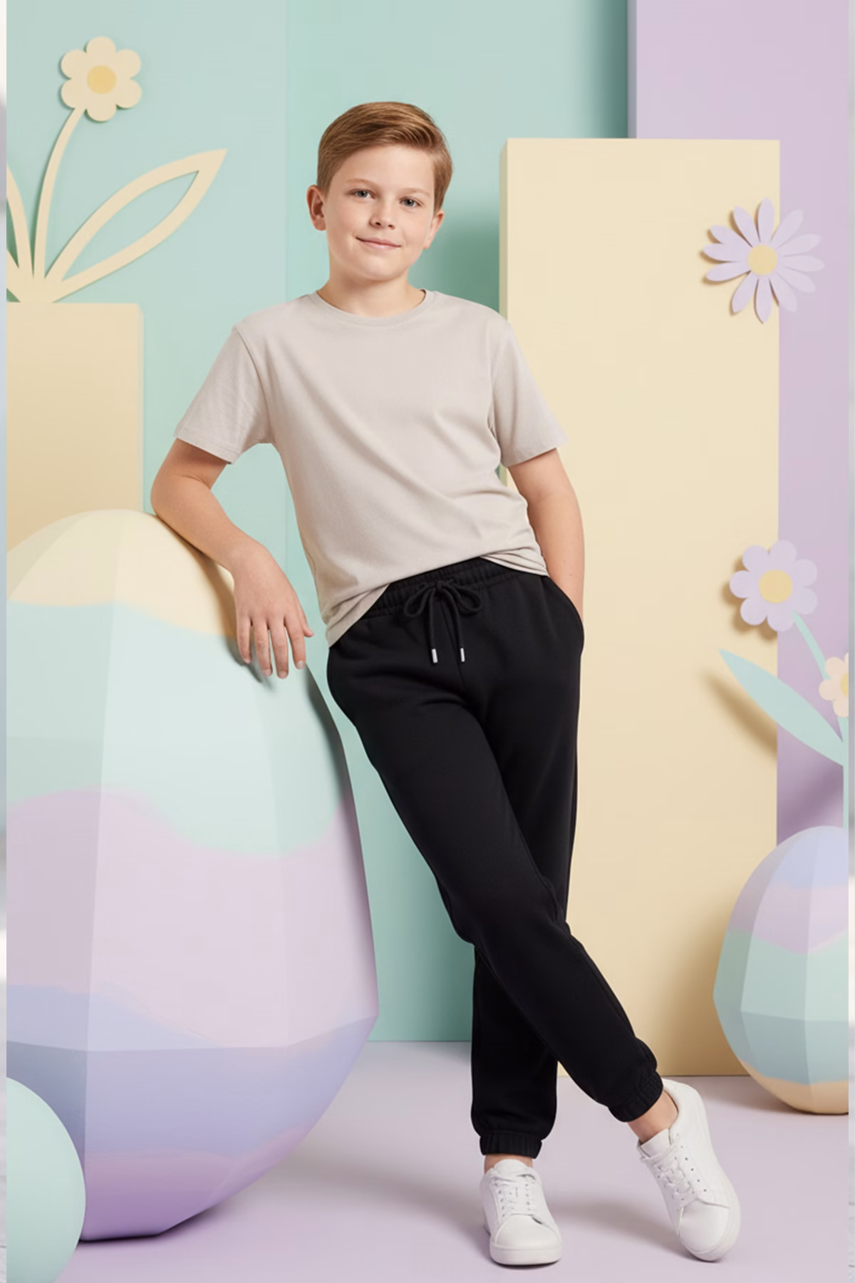 Kışlık Siyah Çocuk Manşetli Eşofman Altı detay görseli – Aynı gün kargo ve ücretsiz iade | Wingetstar