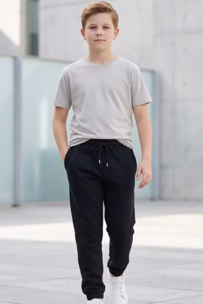 Kışlık Siyah Çocuk Manşetli Eşofman Altı detay görseli – Aynı gün kargo ve ücretsiz iade | Wingetstar