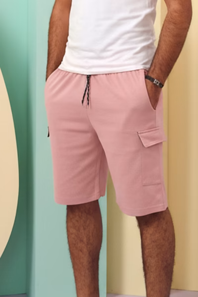 Pudra Kargo Cepli Pamuklu Şort detay görseli – Aynı gün kargo ve ücretsiz iade | Wingetstar