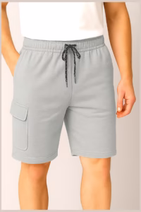 Gri Kargo Cepli Pamuklu Şort