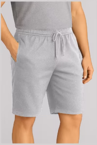 Gri Klasik Pamuklu Şort