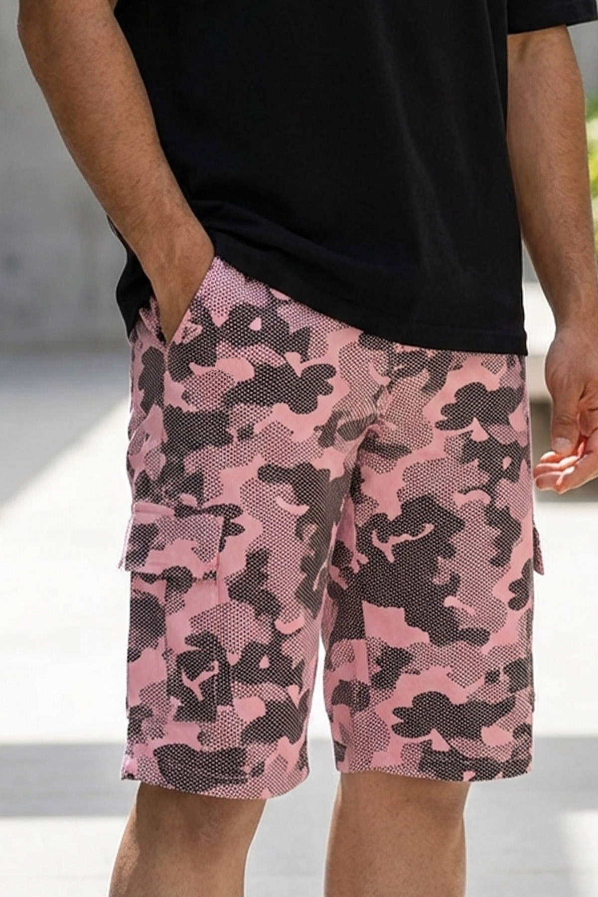 Pudra Kamuflaj Kargo Cepli Şort detay görseli – Aynı gün kargo ve ücretsiz iade | Wingetstar