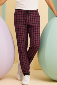 Bordo Ekose Desenli Manşetli Eşofman Altı detay görseli – Aynı gün kargo ve ücretsiz iade | Wingetstar