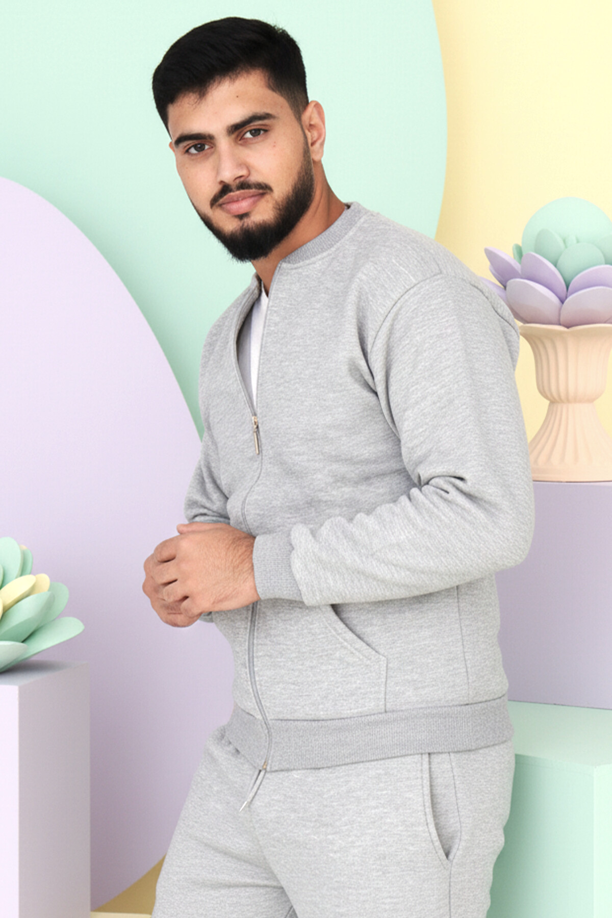 Gri Fermuarlı Sweatmont detay görseli – Aynı gün kargo ve ücretsiz iade | Wingetstar