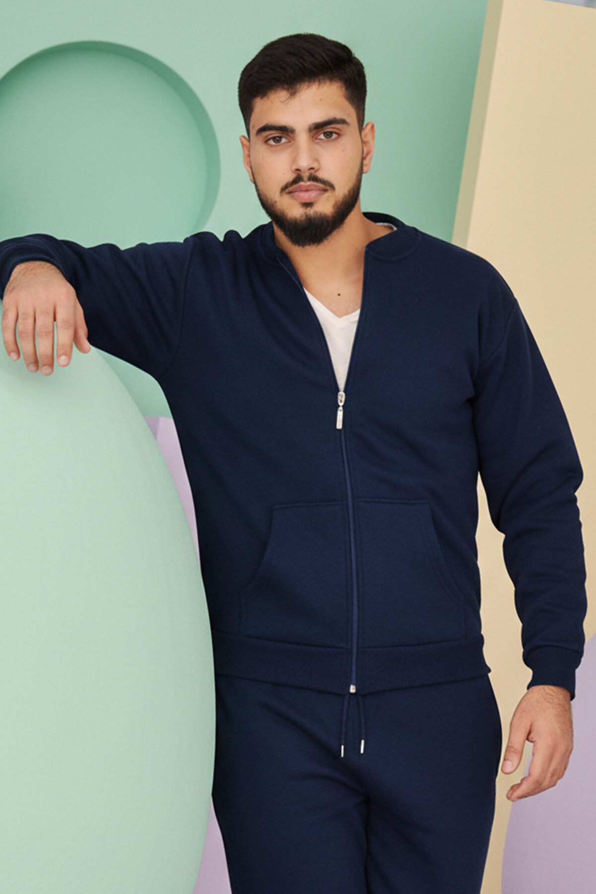 Lacivert Fermuarlı Sweatmont detay görseli – Aynı gün kargo ve ücretsiz iade | Wingetstar