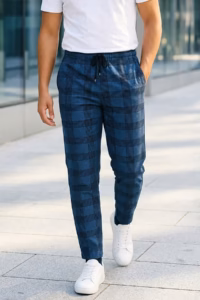 Bordo Ekose Desenli Manşetli Eşofman Altı detay görseli – Aynı gün kargo ve ücretsiz iade | Wingetstar