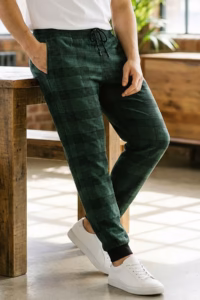 Bordo Ekose Desenli Manşetli Eşofman Altı detay görseli – Aynı gün kargo ve ücretsiz iade | Wingetstar