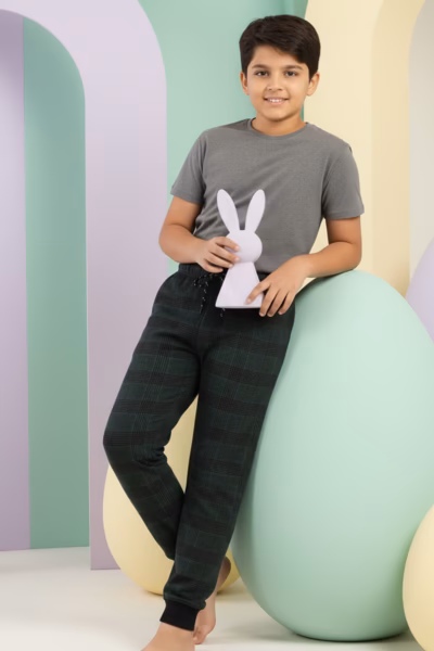 Yeşil Ekose Çocuk Manşetli Eşofman Altı detay görseli – Aynı gün kargo ve ücretsiz iade | Wingetstar